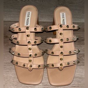 Steve Madden Nude Studded Sandals